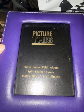 Purple Leather border photo album